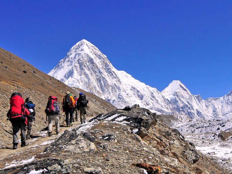 Trekking Towards Gorak Shep